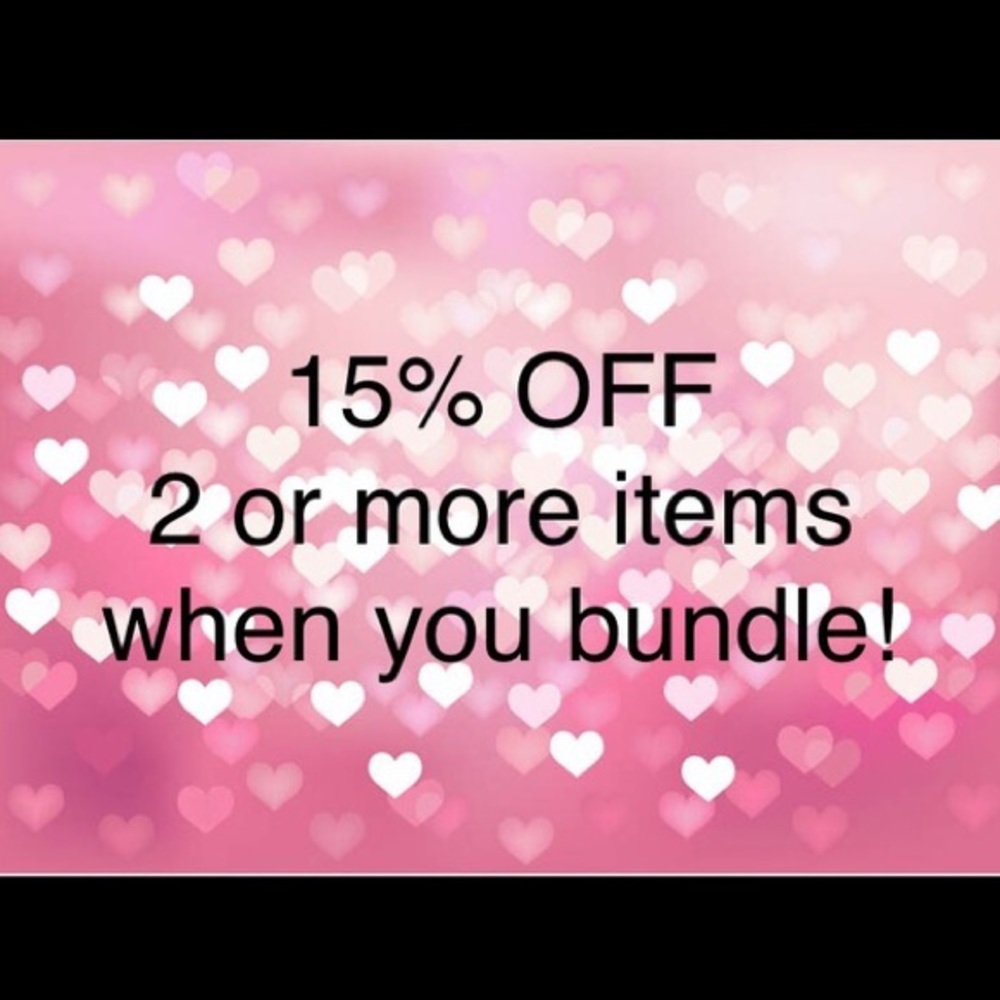 Bundle 2 of more items to get 15% off!